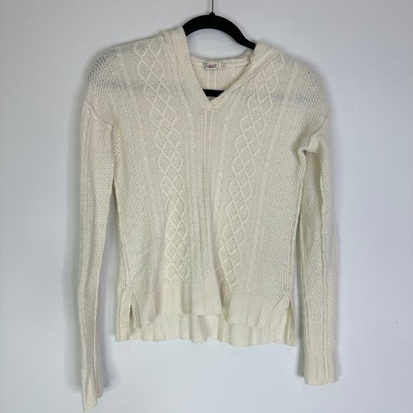 Faherty Cashmere Hoodie Sweater in Cream Size Small - Picture 1 of 7